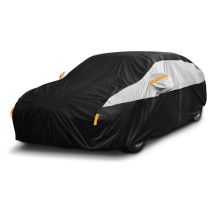 Tonchean - Housse de voiture imperméable, housse de voiture extérieure en coton avec fermeture éclair pour hayon, anti-UV, respirante, résistante à