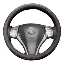 Housse de volant de voiture en cuir, protection de volant de voiture antidérapante, cuir microfibre respirant, ajustement universel pour la plupart
