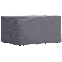 Housse de protection pour salon de jardin, housse hivernage salon, bâche, housse extérieure mobilier de jardin, gris, rectangulaire, 165 cm x 135 cm