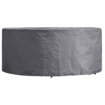 Perel - Housse d'extérieur pour ensemble de jardin, gris, rond, ø 260 cm x 85 cm