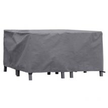 Housse d'extérieur pour ensemble de jardin, gris, rectangulaire, 200 cm x 150 cm x 75 cm - Perel