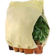 Housse D'hivernage pour Plante, Housse de Protection pour Plantes Ajustable avec Cordon de Serrage à Glissière, Anti-Givre Réutilisable Sac de