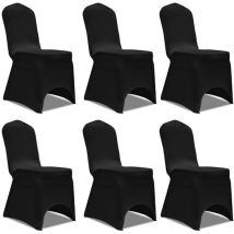 Housse extensible de chaise Noir 6 pcs, ASAF45339 design in