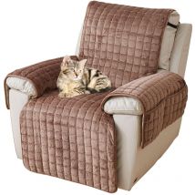 Sinbinta - Housse Fauteuil Relax, Housse pour Canapé Relax, Chat Chiens Fauteuil Protection Lavable Résistant à l'usure Antidérapant – Café 116x190cm