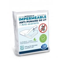 Housse intégrale matelas imperméable 100x200x25 cm Anti-Punaise de lit et Anti-acariens Rénove matelas Sans traitement chimique