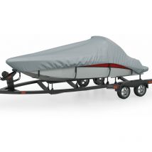 INLIFE Housse pour bateau gris 519-580 cm(longueur) 244 cm(largeur)