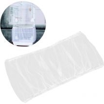 Housse pour Cage Oiseaux Maille Couverture Protection Cage Oiseaux Perruches Canaris Attrape Graine, Blanc, l-
