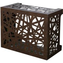 Divina Home - Cache climatiseur pour climatiseur artist Marron bronze Aluminium Corten L86 x P44 x H68 cm