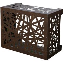 Cache Climatiseur En Aluminium Prélaqué 10/10 Mm – Résistant Aux Intempéries – Dimensions 86 X 68 X 44 Cm – Montage Facile Au Mur – Divina Home