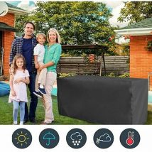 Soniatkia - LaBlanc - Housse Coffre de Rangement Exterieur, Tissu Oxford 210D Bâche Coffre Rangement Jardin Exterieur, Housse Imperméable, Résistant