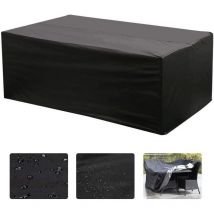 Aafgvc - Housse pour mobilier de jardin,Housse de Salon Table Rectangulaire Oxford pour Meubles de Jardin uv Protection (Noir)-20016070CM