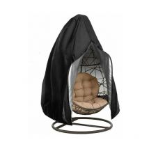 Csparkv - Housse pour mobilier de jardin,Housse anti-poussière pour chaise de balançoire avec fermeture éclair,noir,115190CM