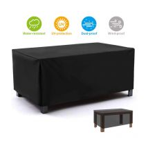 Alovez - Gartenmöbel-Abdeckung, große Schutzhülle für quadratische Gartenmöbel 120x120x74cm Schwarz