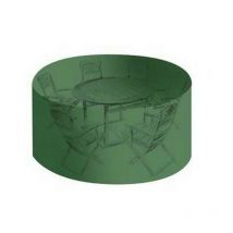 Univers Du Pro - Housse salon de jardin pvc ronde 184 x 120 cm avec oeillets couleur Verte