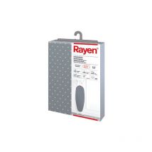 Rayen - Housse pour table à repasser 130 x 47 cm - Gris & Pois blancs