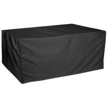 Serbia - Housse Salon de Jardin 123x123x74cm Exterieur Etanche Coupe-Vent Poussière Tissu 210D Oxford Noir Housses de Meubles avec Boucle de