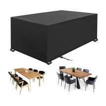 GABRIELLE Housse Salon de Jardin, 180×120 H:74cm 420D Oxford Housse de Protection pour Table Chaise Meubles de Jardin Exterieur, étanche Coupe-Vent