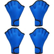 2 paires de gants de natation Aqua Fit Gants d'entraînement de natation Gants en néoprène Webbed Fitness Gants d'entraînement de résistance à l'eau