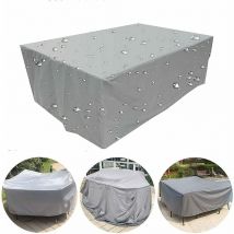 Housse salon de jardin Housse pour Table de Jardin, Rectangulaire Housse de Protection Bâche Imperméable pour Mobilier Salon de Jardin pour Table,