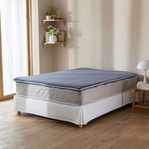 Housse surmatelas jersey anthracite 100% coton extensible 140x190