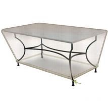 Jardideco - housse table rectangulaire 4/6 pers. gris mastic opaque - jardiline