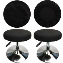 Housse Tabouret Rond Housse Tabouret de Bar, Tissu de Luxe, Diamètre 27-35cm, Extensible, Infroissable, Lavable et Anti-Poussière