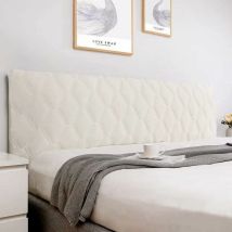 Housse Tête De Lit 160, Protecteur Housse Tête De Lit avec Côté Extensible, Housse De Tête De Lit Lavable Anti-poussière (Color : Beige, Size : 160cm)