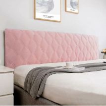 Housse Tête De Lit 160, Protecteur Housse Tête De Lit avec Côté Extensible, Housse De Tête De Lit Lavable Anti-poussière (Color : Pink, Size : 160cm)