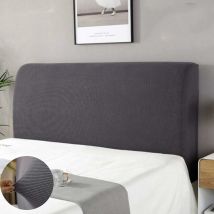 Housse tete de lit,Housse de protection de tête de lit Housse De Tête De Lit Lavable Anti-poussière Pack complet 360 ° Gris 180 cm Convient pour une