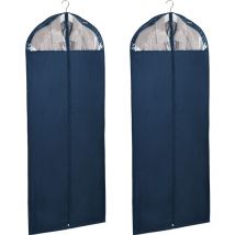 Housse à vêtements Wenko Business 150x60 cm 2 pièces bleu housse de rangement anti-poussière sac à vêtements housse de transport vêtements protection