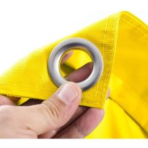 Livedeco - Housse Vide Pouf Géant xl Imperméable Extérieur Outdoor Jaune raw BiG52