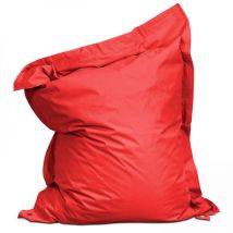Solys - Housse vide de coussin de sol polyester rouge 180 x 145 cm