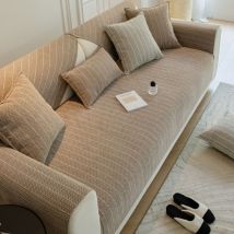 Sinbinta - Housse de canapé imperméable - Housses de Coussin de canapé en Chenille, Housse de canapé antidérapante en Forme de l, Housses de canapé 1