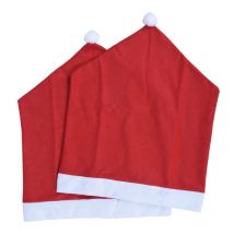 Housses de chaise, bonnet de Saint-Nicolas, 60 cm, ensemble de 2