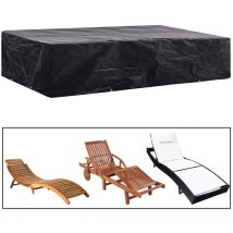 Sweiko - inlife Housses de chaise de jardin 8 œillets 2 pcs 218 x 77 x 55 cm
