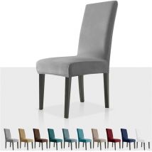 Housses de chaise en velours extensible pour chaises de salle à manger Lot de 2 housses de chaise de salle à manger amovibles en velours Housses de