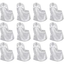 Housses/revêtements De Chaise Pour Banquet De Mariage 12 Pcs Blanc Bgt57037