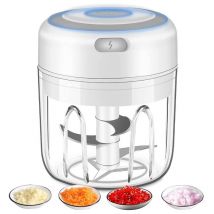 Mini hachoir à ail électrique, robot culinaire portable, hachoir à légumes et à oignons, hachoir à viande sans fil avec chargement USB pour légumes,
