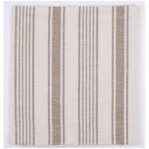 Housse de coussin - Effet rayures d'antan Ecru 60x60 cm