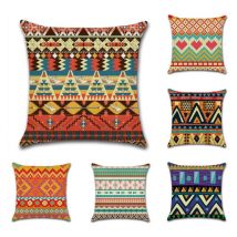 Csparkv - Housses de coussin de style ethnique africain, taie d'oreiller décorative à imprimé géométrique abstrait, taie d'oreiller décorative simple