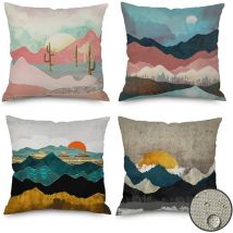 Housses de coussin imperméables pour extérieur 45 x 45, lot de 4