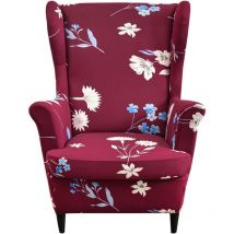 Housses de Fauteuil à Oreilles Extensible imprimée Housses de Fauteuil Housses de Chaise à Oreilles