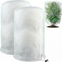Housses de protection pour plantes, couverture d'hiver en polaire 80 g/m² pour protéger toutes vos grandes plantes en pot résistantes au gel, beige,