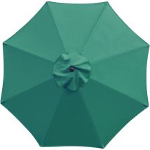 Housses de rechange pour parasol 3 mètres 6 bras Parasol de rechange pour auvent de jardin Housse de rechange pour parasol, auvent uniquement (vert)