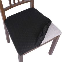 Housses de Siège de Chaise Jacquard 6PCS - Lavables et Amovibles - Attache au Fond - Salle à Manger, Cuisine, Bureau