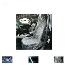 Housses de siège jetables 100 pièces, housse de siège en plastique transparent Trimec