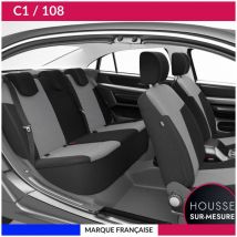 Housses de siège sur mesure pour 108 / C1 (dès 05/2014) Housse Voiture / Auto d'intérieur Jeu complet en tissu