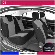 Autosweet - Housses de siège sur mesure pour C3 (07/2016 à 05/2020) Housse Voiture / Auto d'intérieur Jeu complet en tissu