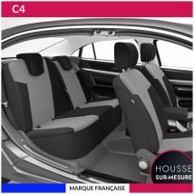 Housses de siège sur mesure pour C4 (11/2004 à 07/2011) Housse Voiture / Auto d'intérieur Jeu complet en tissu