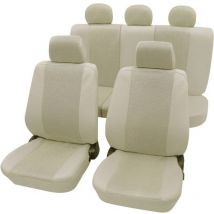 Housse de siège 11 pièces Petex 26174809 polyester beige siège conducteur, siège passager, siège arrière